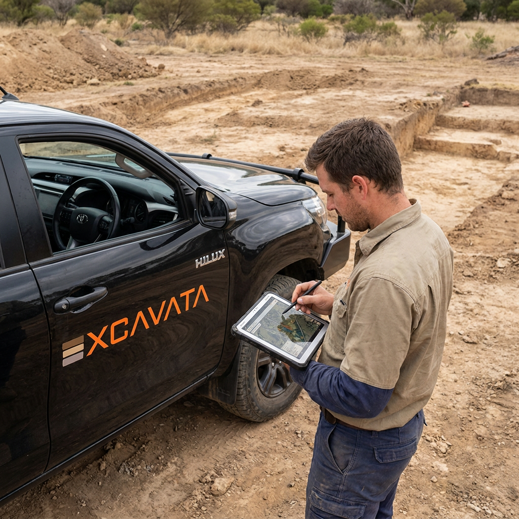 Excavation recording on iPhone